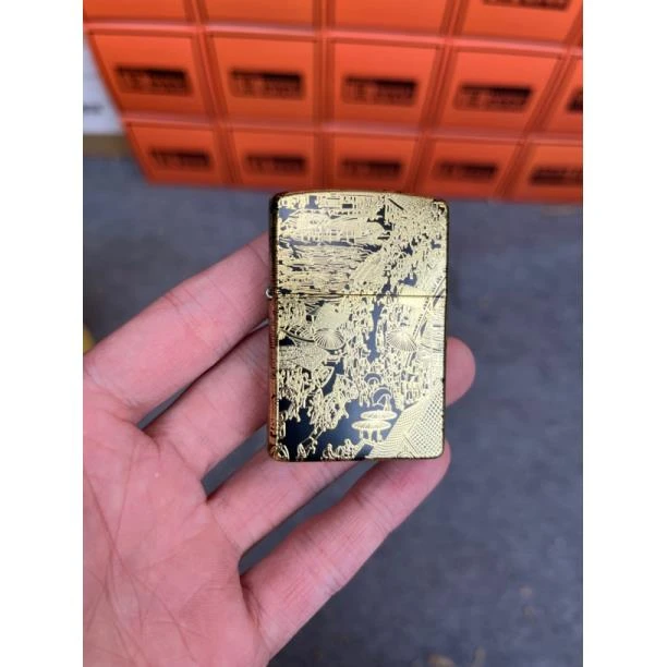高端礼盒二代描金清明上河图煤油打火机收藏送礼Z2-1070