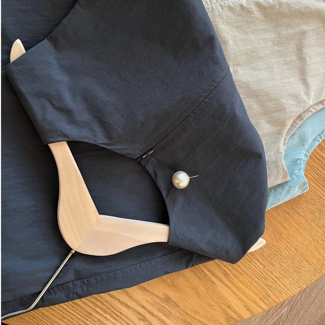 Tree wiser【法意小调】简约无袖连衣裙 纯色 韩版百搭时尚长裙