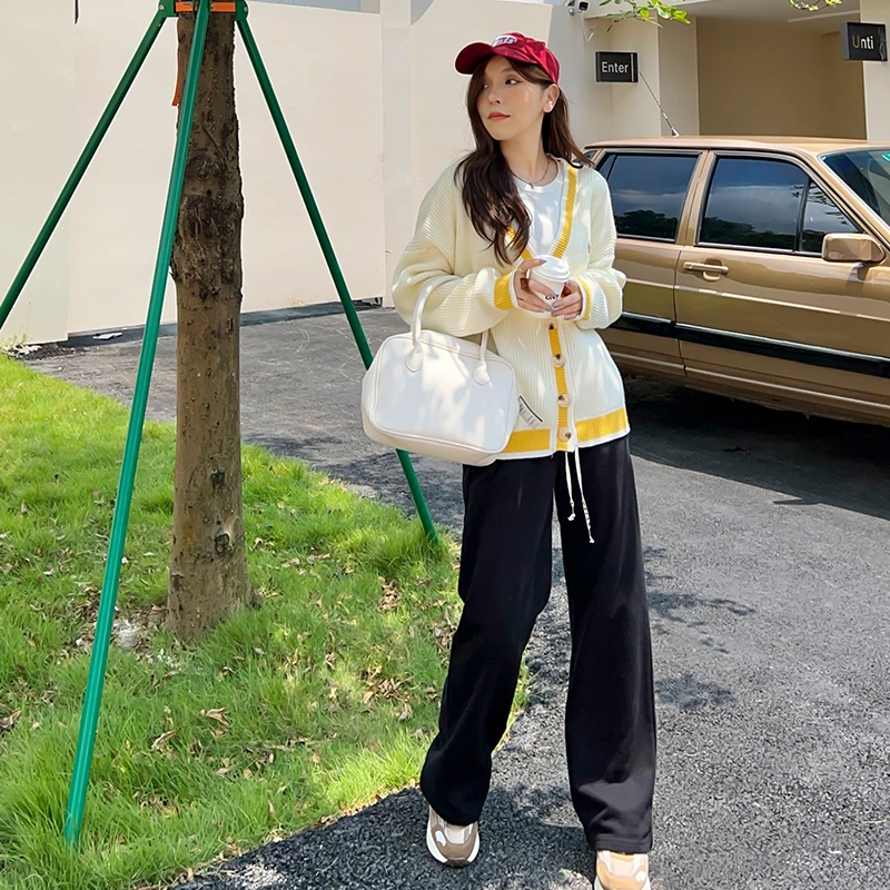 【Q】微胖大码休闲纯色休闲裤 0148