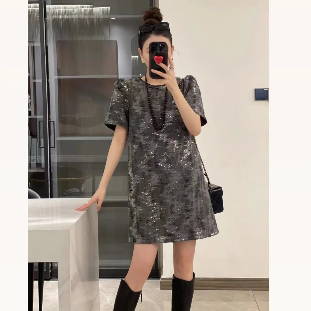 直播特J/高级感重工碎花气质连衣裙 小众休闲裙