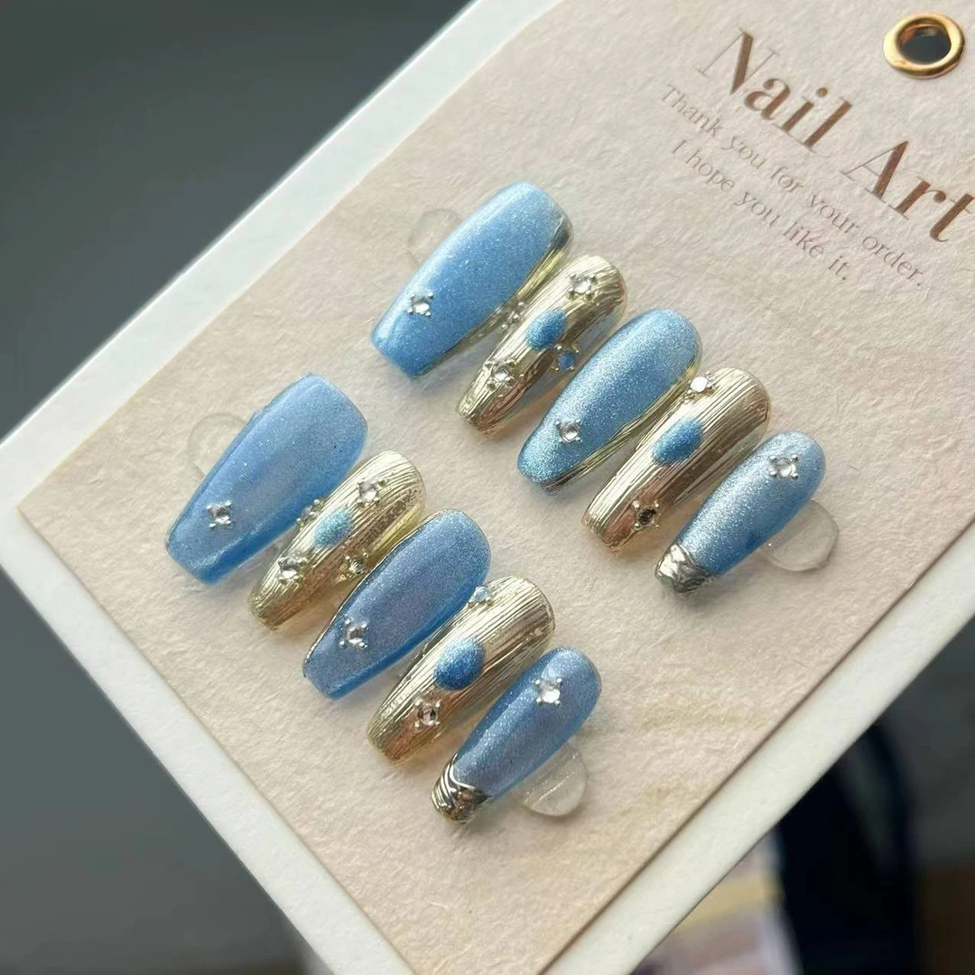 海洋之心【海洋之心】司念穿戴甲纯手工穿戴甲