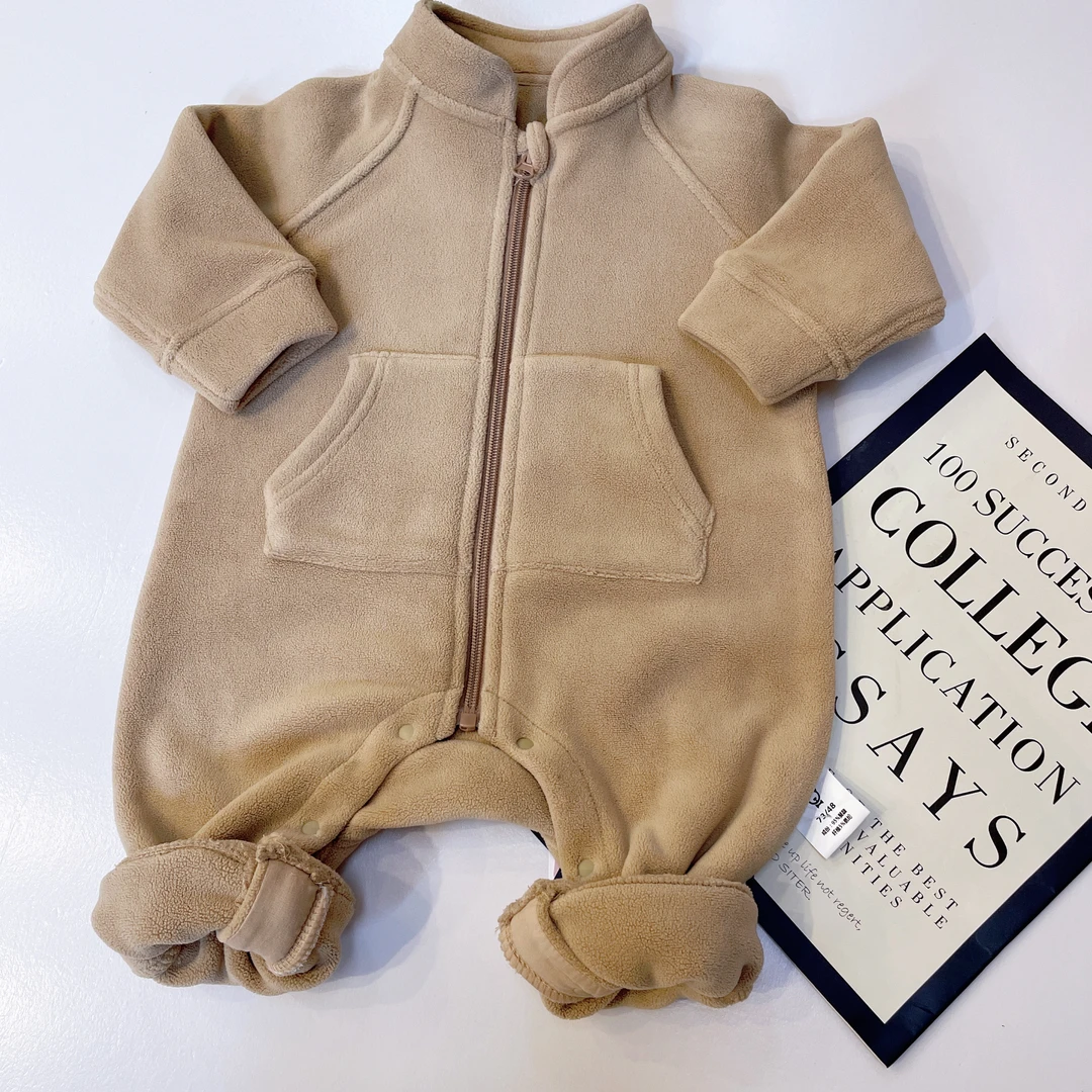 【柏莉绒】婴儿连体衣服儿童春秋装外套装男女宝宝满月爬服哈衣