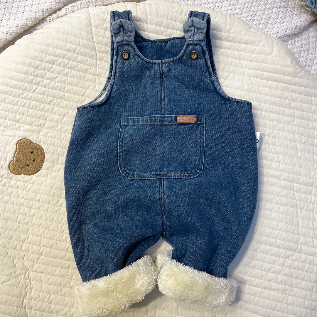 【软软加绒背带裤】婴儿童连体背带裤子衣服宝宝秋装秋季保暖裤BW