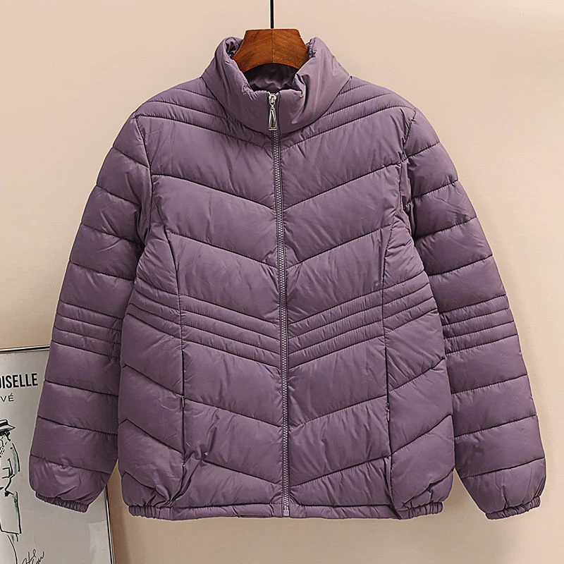 已绒棉服女短款轻薄女士棉衣韩版修身大码小棉袄冬天衣服冬装外套