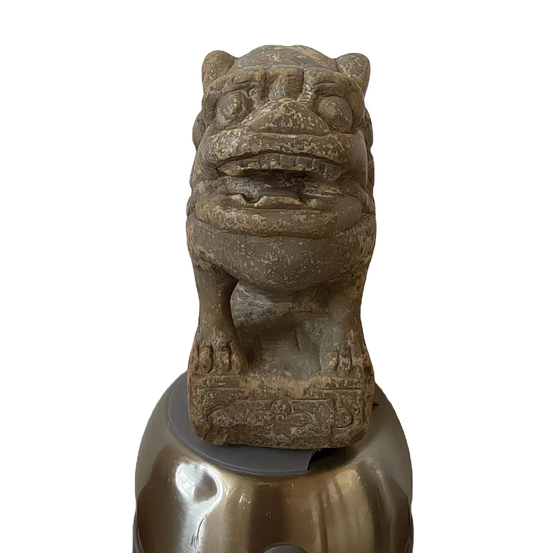 案头狮子 案头摆件老物件雕刻把件全手工纪念实心老料麒麟狮子