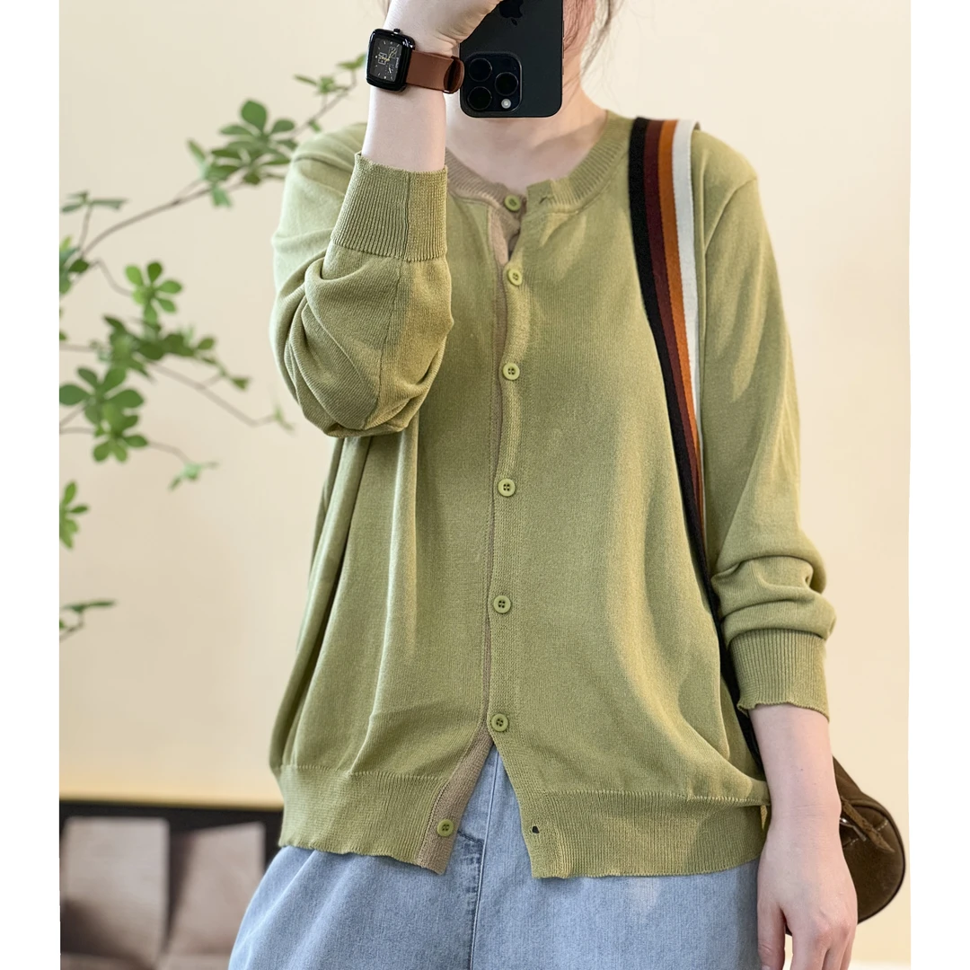 （浅笑）刺绣防晒衫薄款针织衫女春秋夏季防晒针织开衫毛衣女休闲