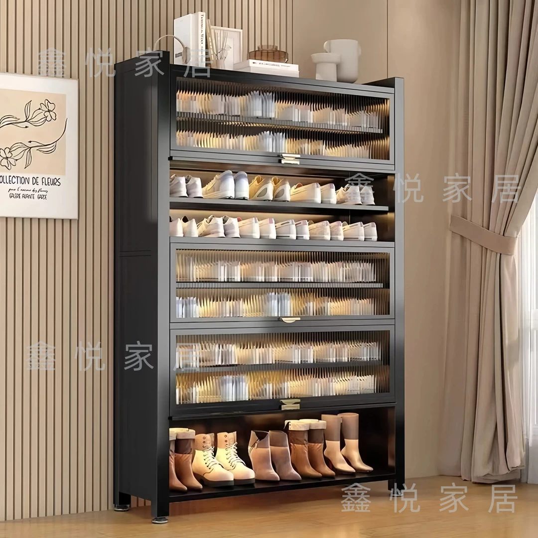 钢制鞋柜防尘大容量收纳柜入户家用门口玄关阳台铁艺储物收纳柜子