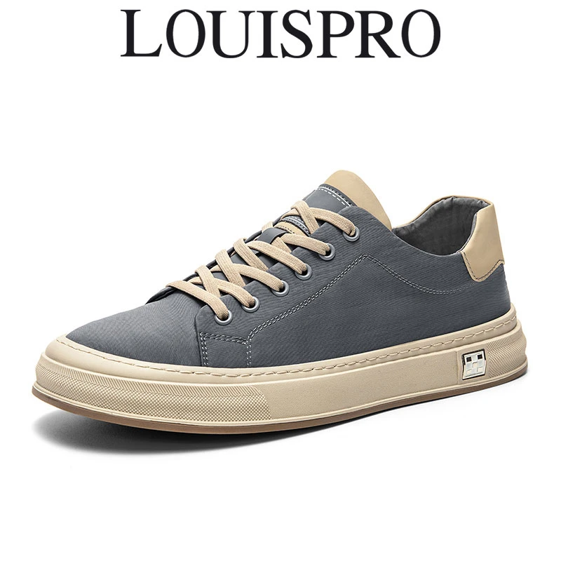 【LOUISPRO品牌】意大利夏季男士冰丝舒适耐磨百搭轻奢透气休闲板鞋