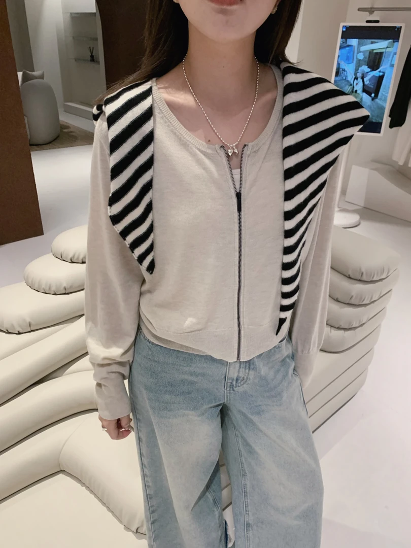 漫姐的店【条纹披肩】刚需韩系百搭经典披肩