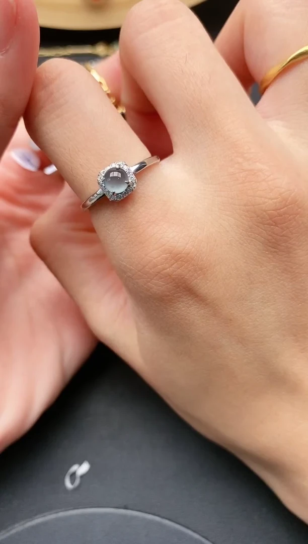 【闪购商品】翡翠戒指银S925镶嵌11111111+8