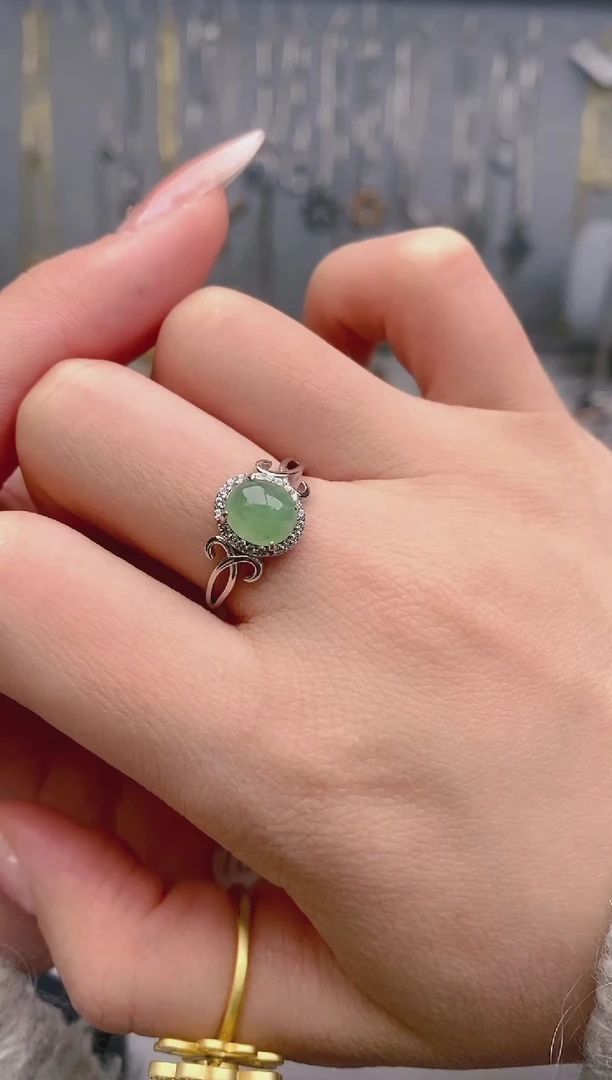 【闪购商品】翡翠戒指银S925镶嵌1