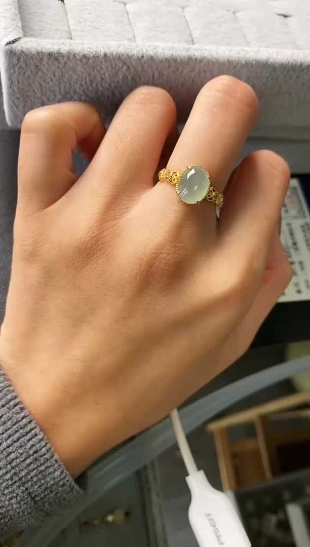 【闪购商品】翡翠戒指银S925镶嵌2222222222 1+