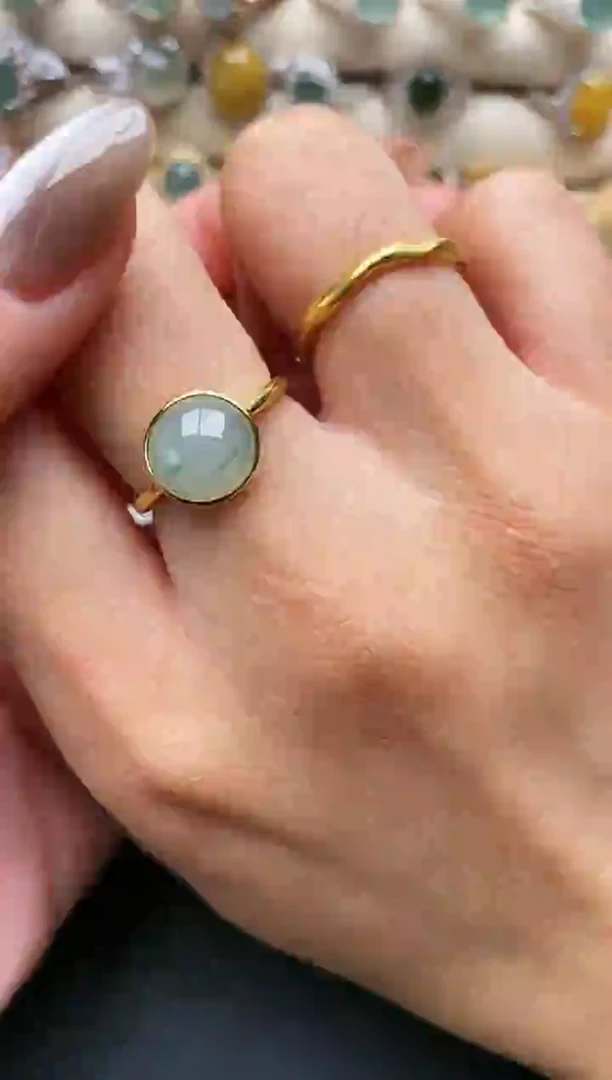 【闪购商品】翡翠戒指银S925镶嵌22222222+9