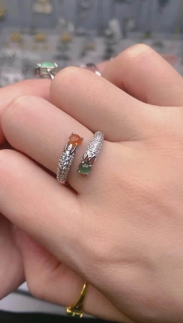 【闪购商品】翡翠戒指银S925镶嵌1