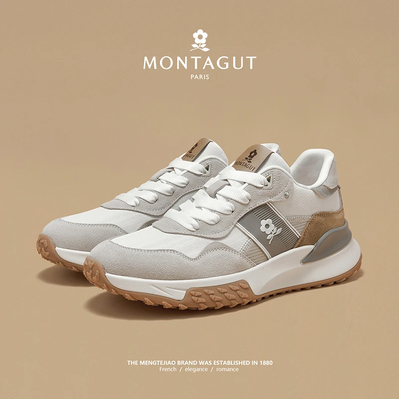 梦特娇厚底低帮百搭软底跑步鞋子轻便潮鞋运动鞋梦特娇时尚休闲鞋