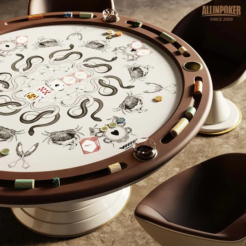 意式德州扑克桌高端竞技俱乐部会所别墅筹码游戏德州桌扑克桌