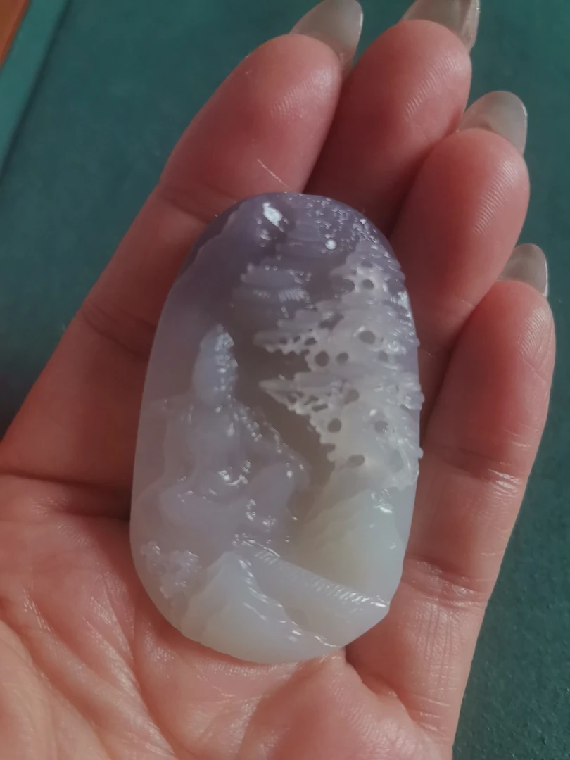 和田玉山水吊牌精品