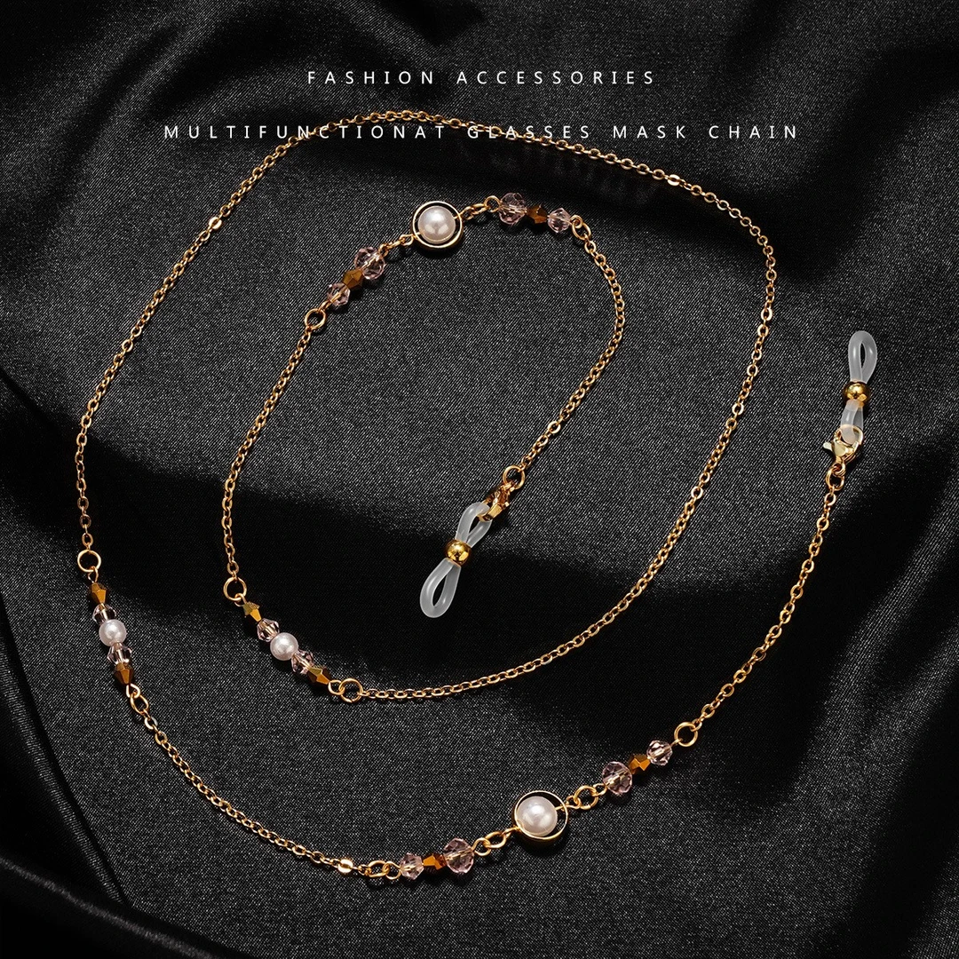 时尚眼镜链眼镜挂链防丢墨镜链女口罩挂脖链耳机挂链巴洛克防掉链