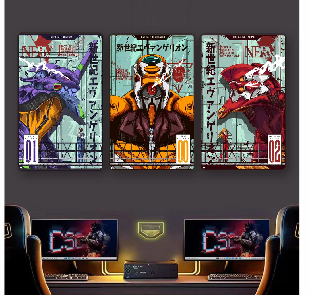 《PVC EVA》三连副零号动漫装饰画儿童房卡通壁画40*60*3