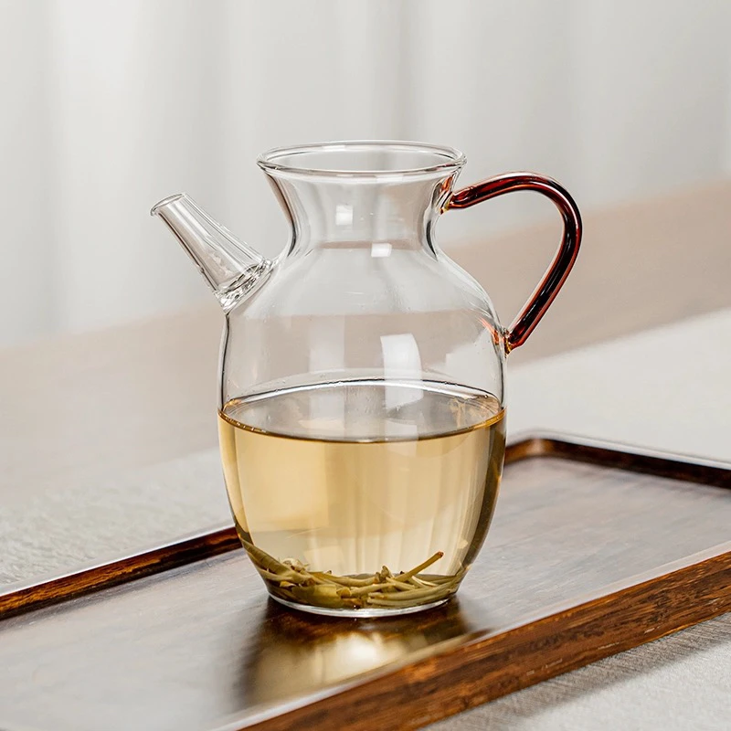 中式泡茶壶仿宋壶绿茶壶加厚鹰嘴高级感纯手工耐热玻璃茶具简约