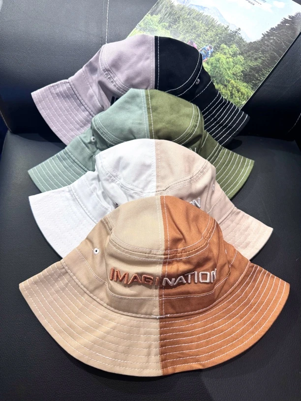 拼色渔夫帽时尚户外休闲百搭日系潮流