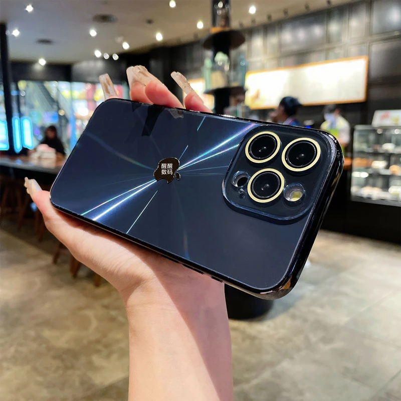 适用于苹果17/16/14极光背板AG镜头iphone17promax全包防摔手机壳