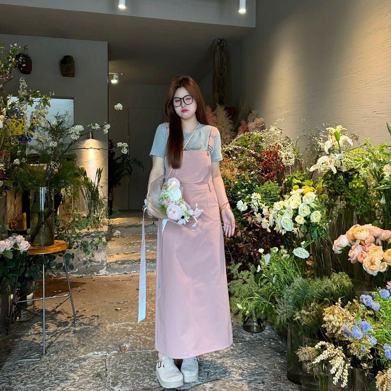 南岛风大码女装新款牛仔多巴胺穿搭胖mm背带裙连衣裙ZYY529