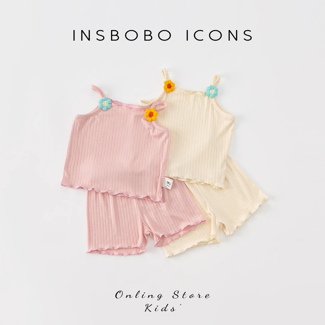 INSbobo女童套装夏装女童装时髦套装洋气夏季女宝衣服潮BXT-11161