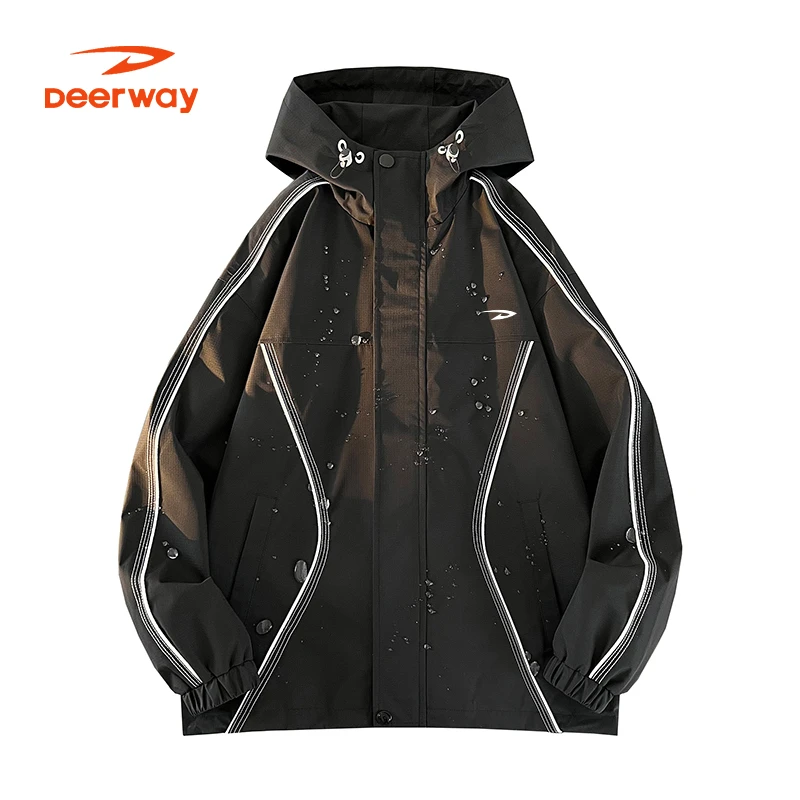 德尔惠高能感机能夹克男款新款三防登山外套户外休闲宽松防风上衣