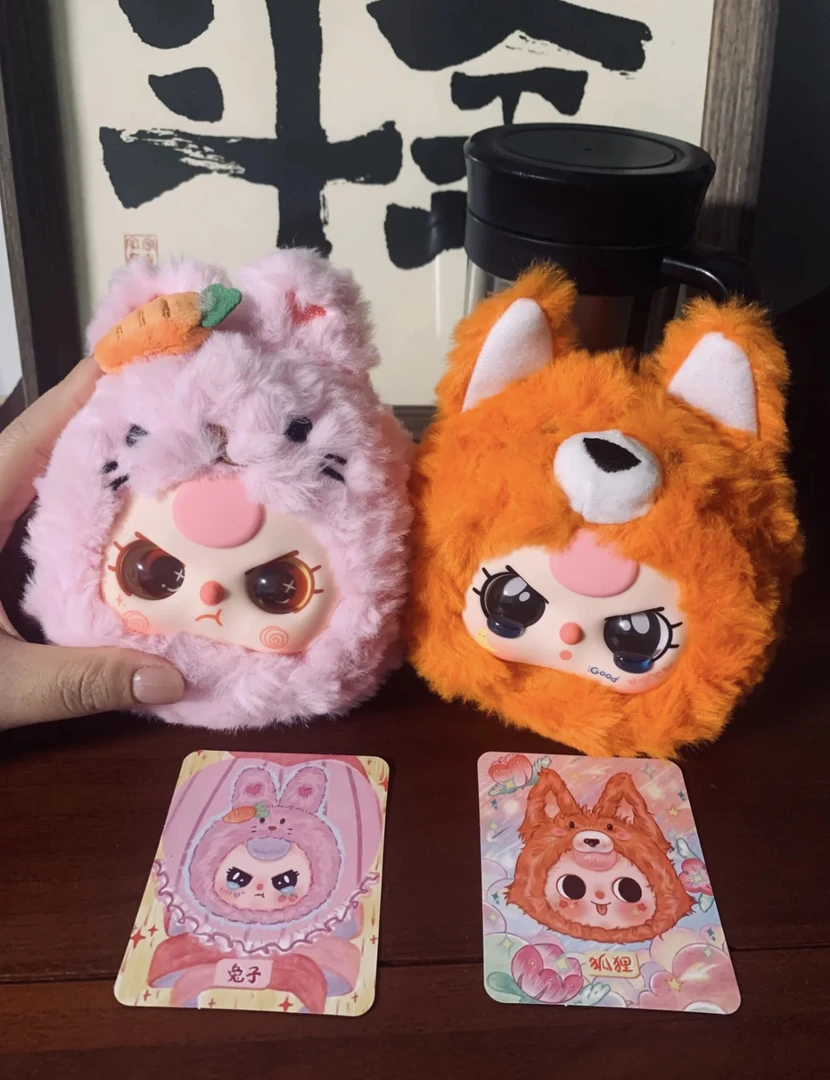 【拆盒】娃三岁三代毛绒盲盒带我出门拉链款收纳包