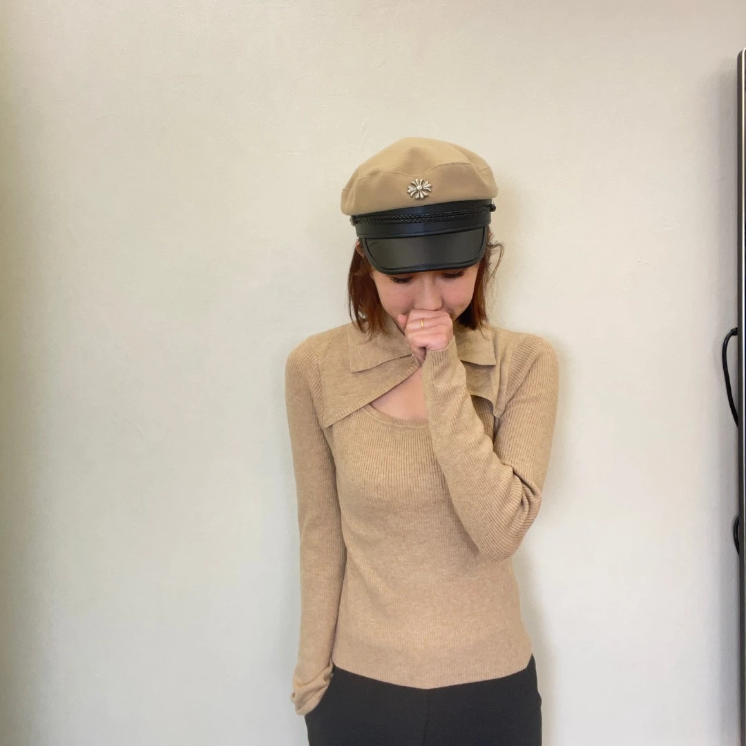 LAGOGO咖色遮肉显瘦打底衫时尚百搭显气质设计师款甜美