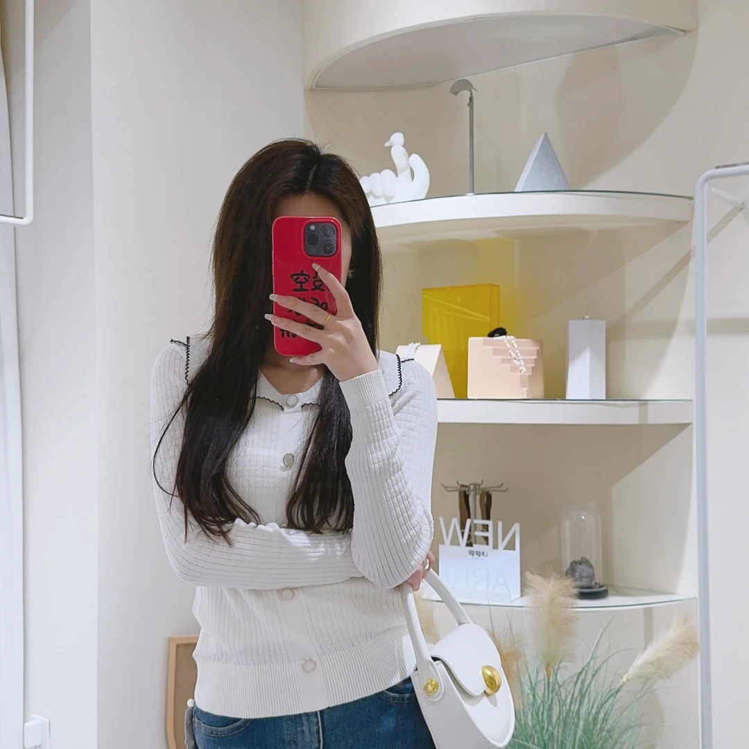 Lagogo/拉谷谷LAGOGO拉谷谷专柜同款针织开衫小香风显瘦款