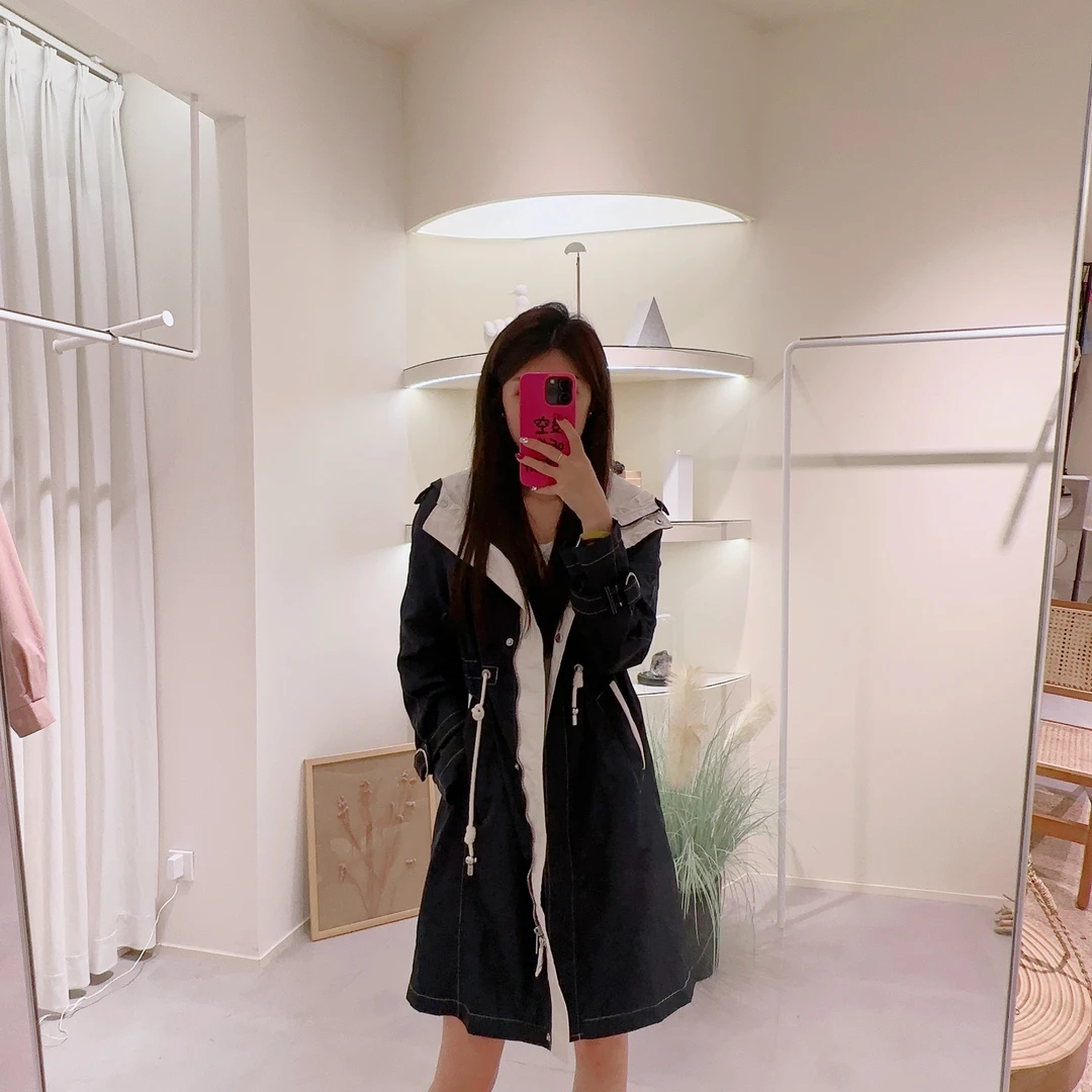 Lagogo/拉谷谷LAGOGO拉谷谷专柜同款遮肉显瘦时尚百搭风衣设计款