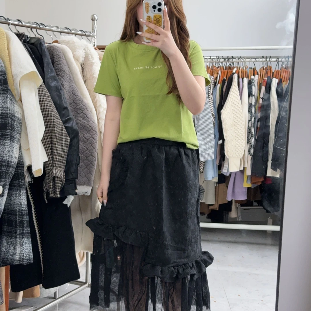 Lagogo/拉谷谷厚款蛋糕裙时尚松紧腰裙子女装连衣裙KCBB359J83