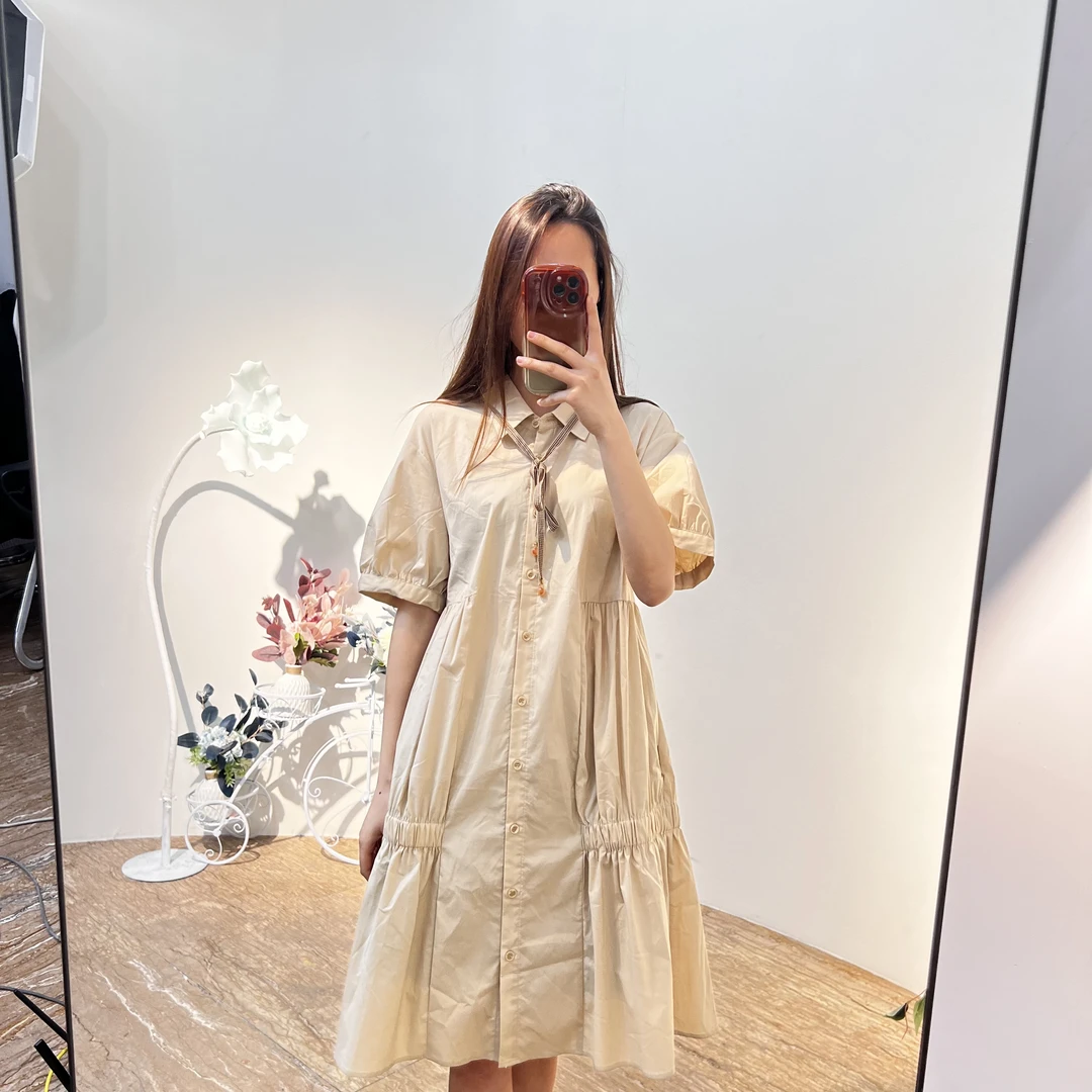 Lagogo/拉谷谷LAGOGO拉谷谷专柜新款遮肉显瘦设计师连衣裙