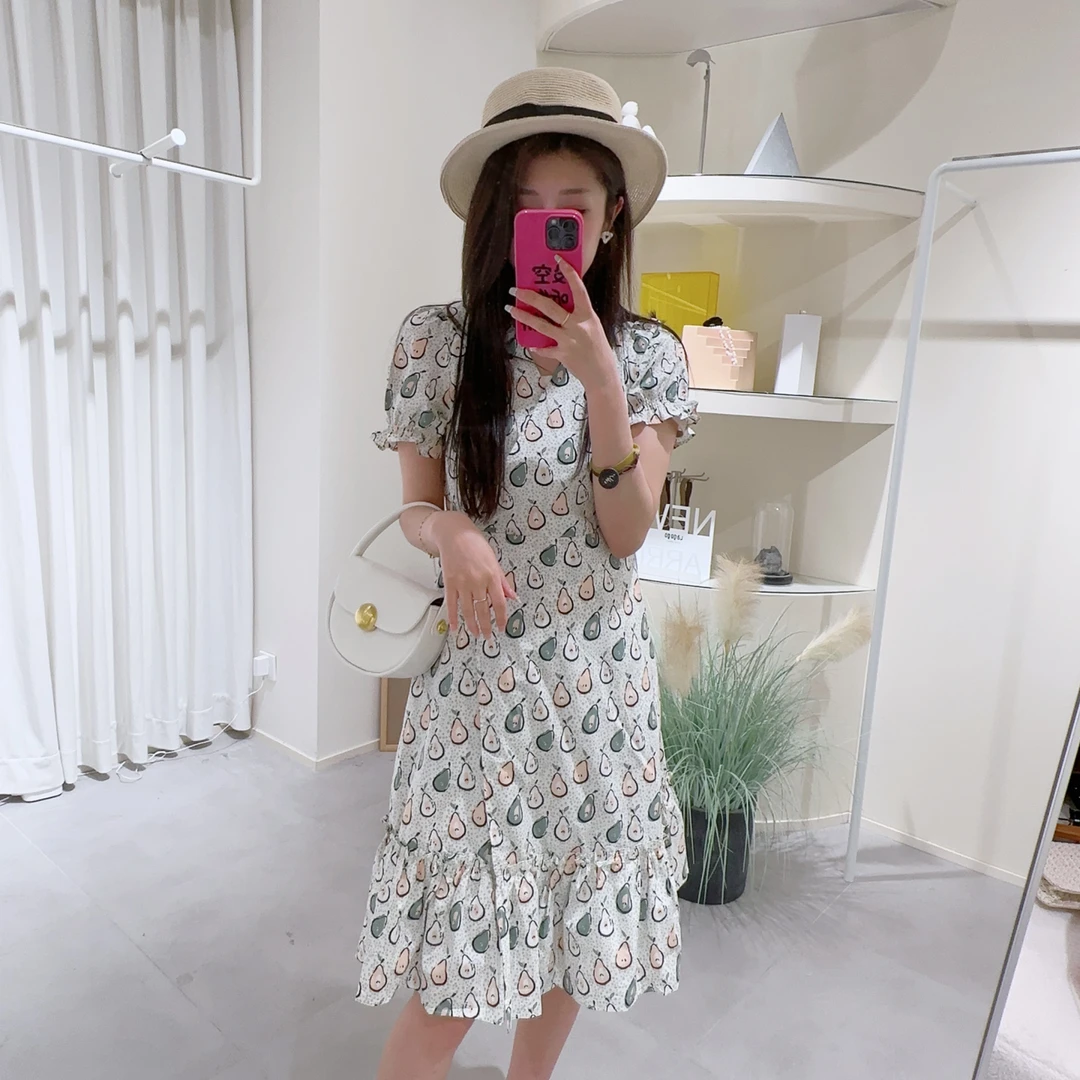 Lagogo/拉谷谷春夏显瘦连衣裙名媛气质女连衣裙夏LCLL307C54