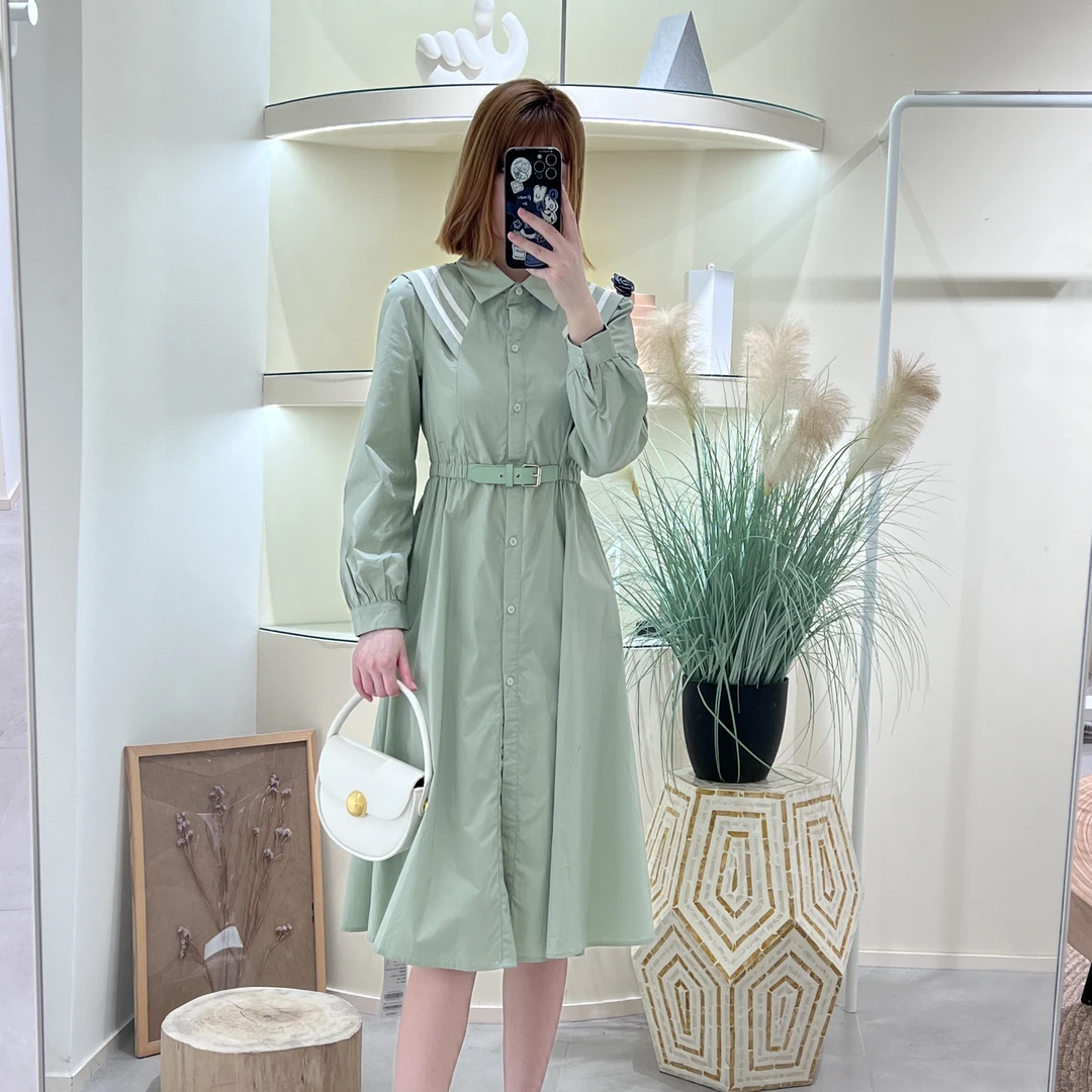 Lagogo/拉谷谷少女感满满的甜美风穿搭春夏超显瘦连衣裙气质时尚
