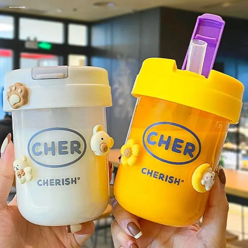 豆浆杯家用外带上班族带盖牛奶吸管粥杯早餐杯宝宝奶粉儿童杯子