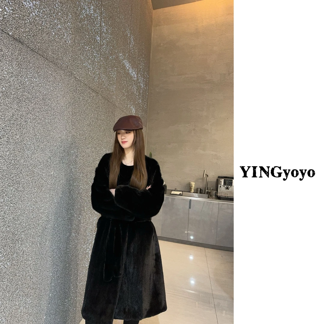 【YINGYOYO】影哥「月下眠兔」经典百搭水貂天鹅绒整貂YG-23159