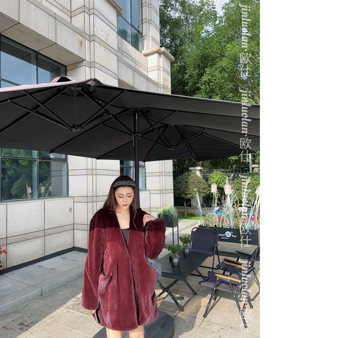 JINLUOLAN-欧仕"晚酒会"设计师冬季款冬季水貂上衣-22120