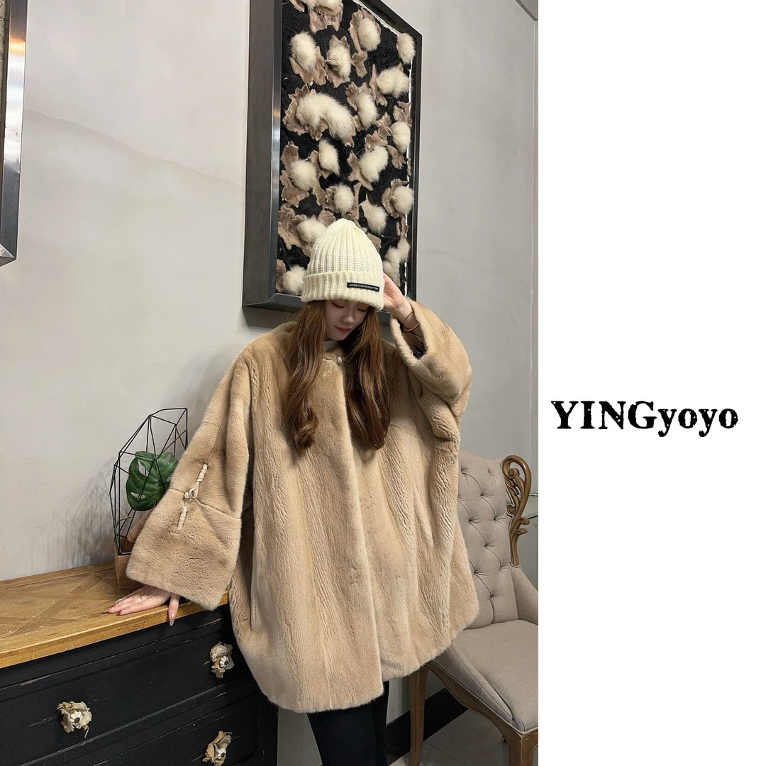 【YINGYOYO】影哥「星云胶片」经典百搭水貂天鹅绒整貂YG23133