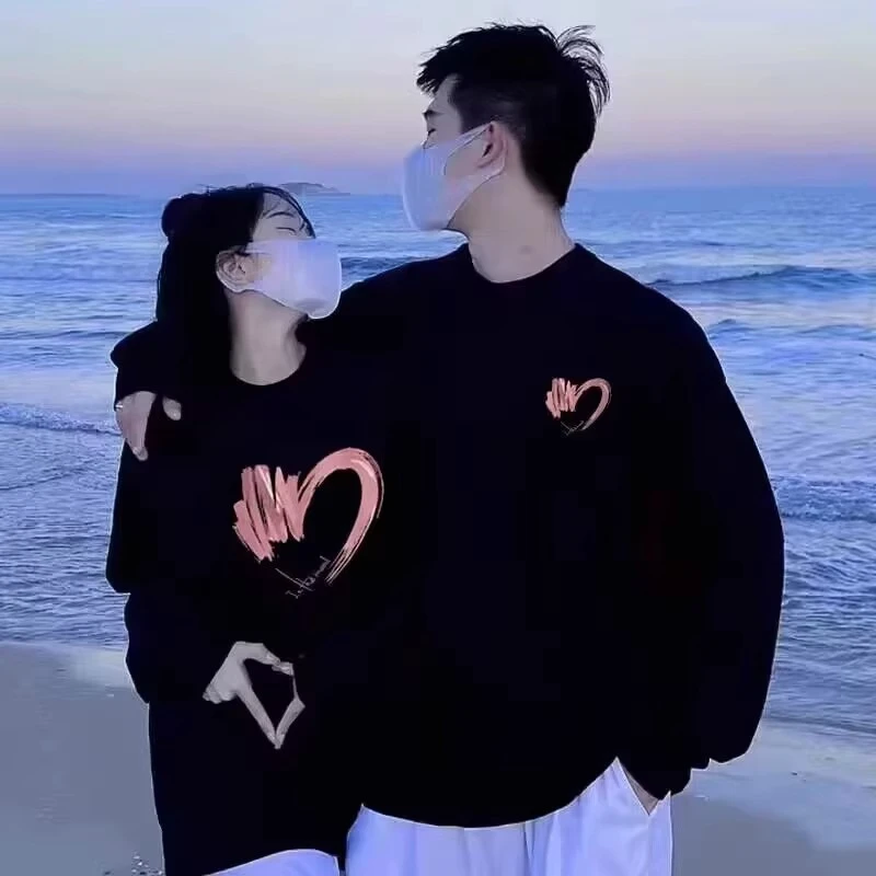 仓石一树不一样情侣装男士卫衣春秋季小众高级感圆领宽松长袖上衣
