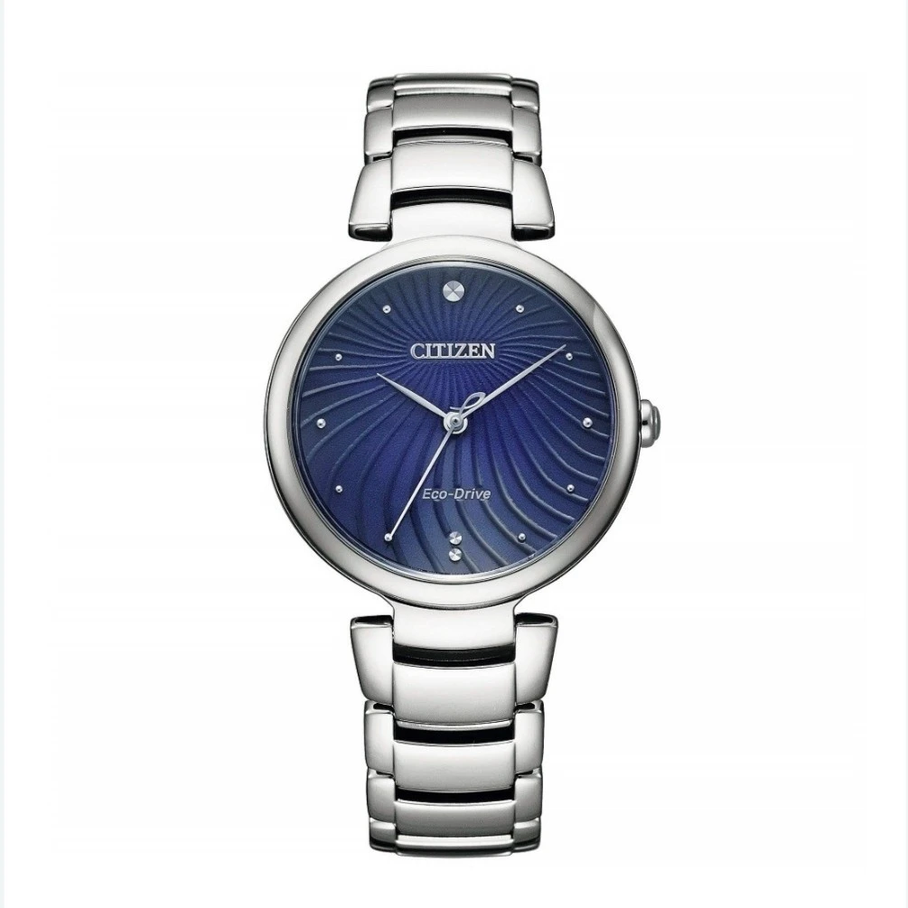 Citizen/西铁城女士光动能手表蓝盘简约时尚30表盘#EM0850-80L