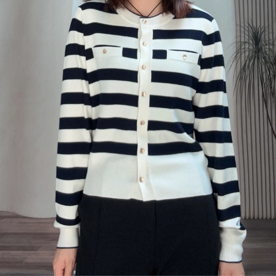 【品牌折扣】ya莹女装小香风针织开衫外套 202新品长袖针织衫 1011