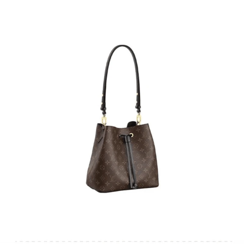 95新 LouisVuitton/路易威登  lv斜跨休闲抽绳黑色水桶