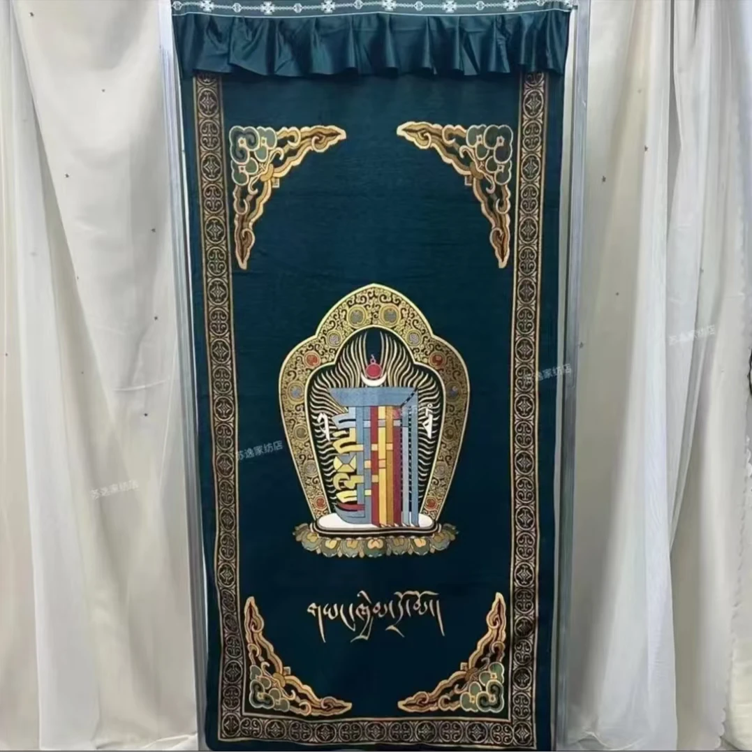薄款门帘新款藏式门帘雪尼尔刺绣款轻奢拉萨发货西藏邮政包邮
