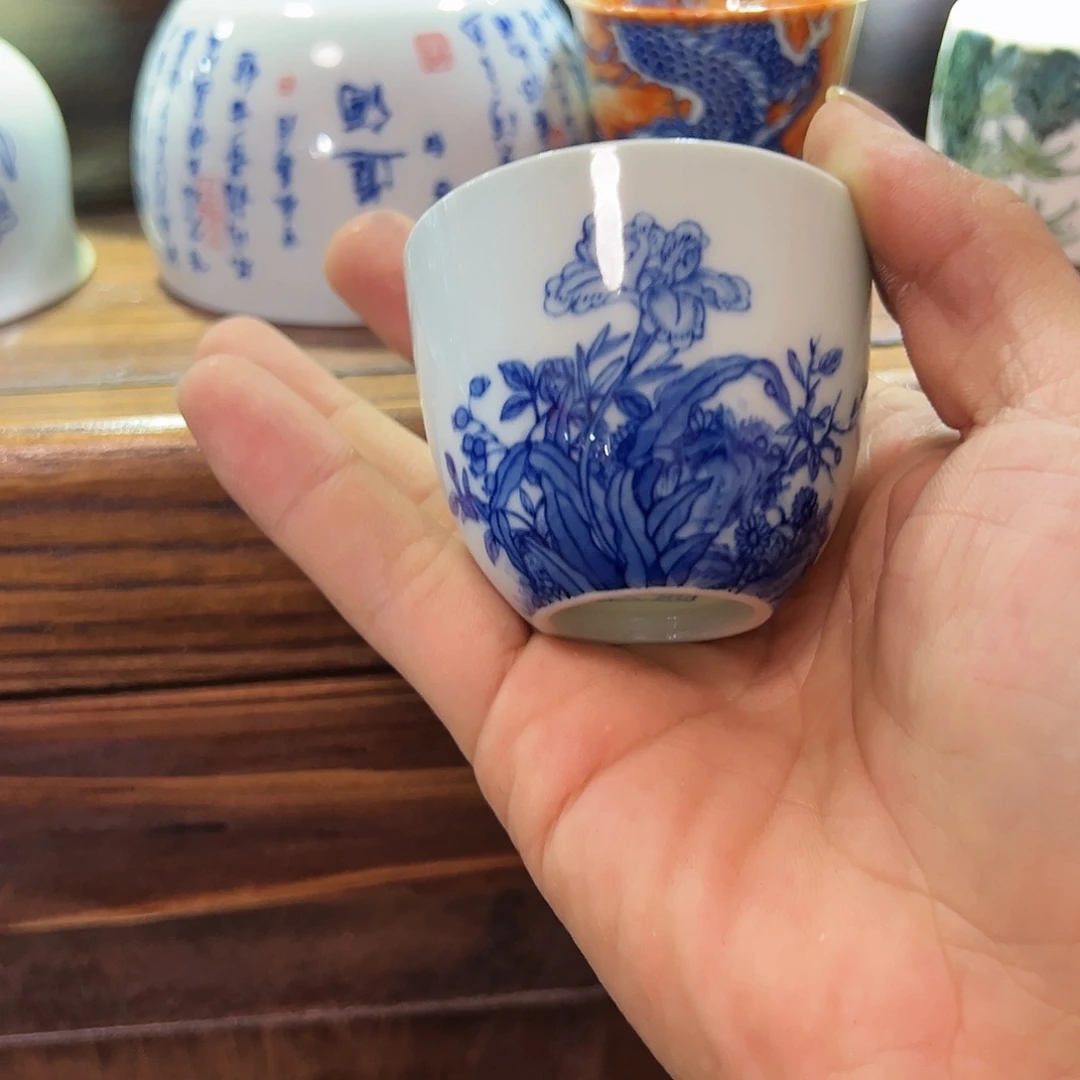 杯现代景德镇陶瓷手绘茶具