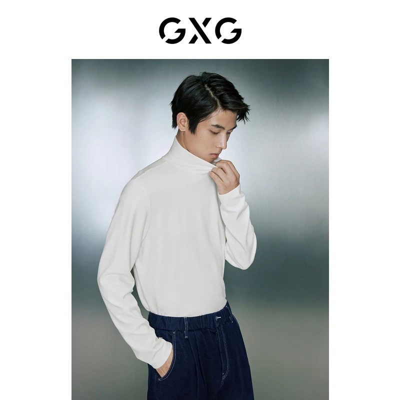 GXG复古男装 蓄热保暖打底高领长袖T恤新年系列23#GED13432054