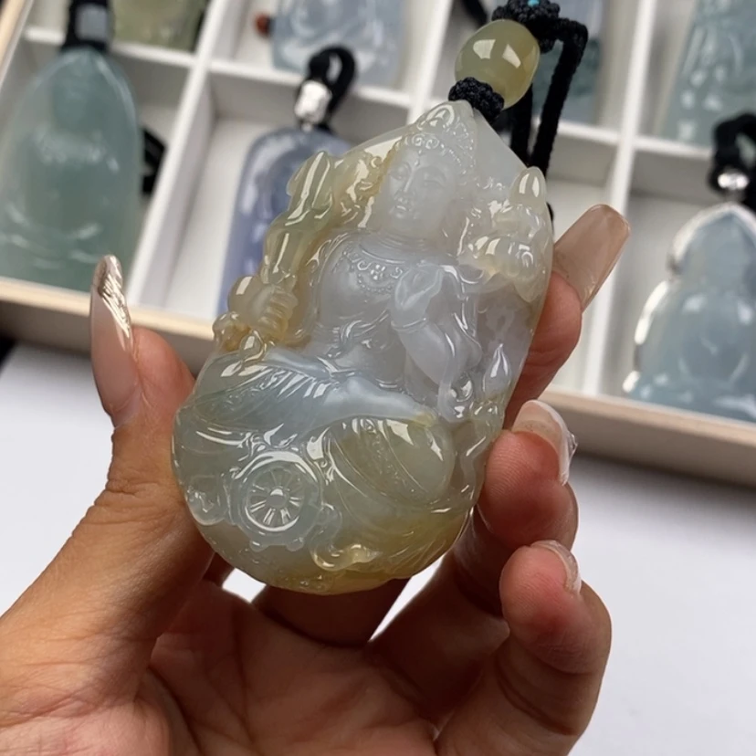 【闪购商品】翡翠颈饰未镶嵌乐*人翡翠