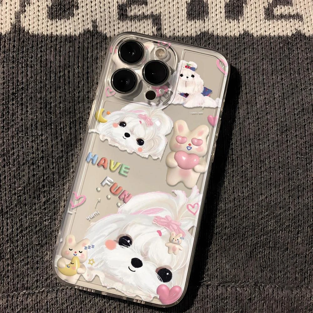 爱心小狗苹果小米oppovivo华为适用iPhone12/13/14/15手机壳全包
